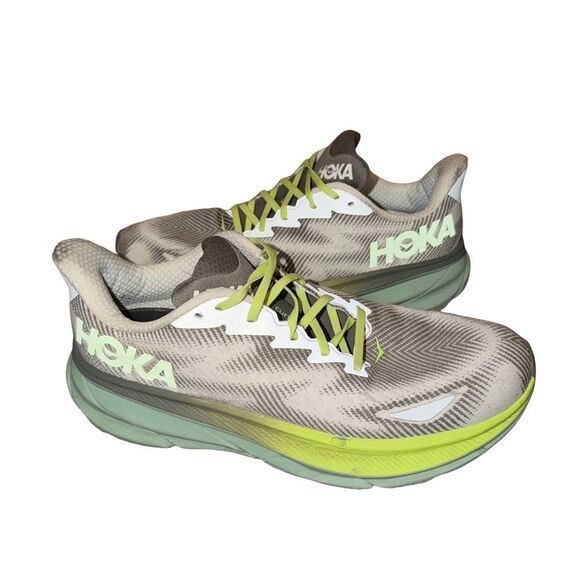 Hoka Clifton 9 GTX Sneakers with Lime and Gray Tones size 12 D main image 7